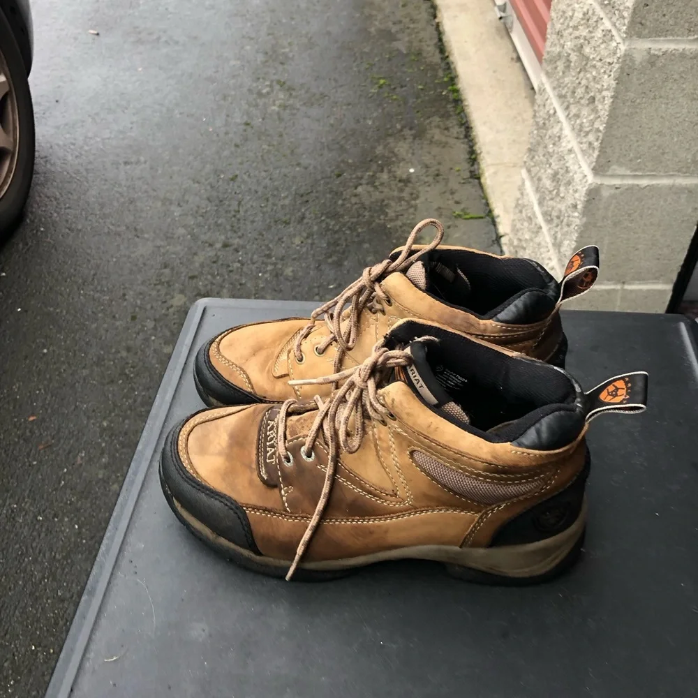 ARIAT Terrain ATS Style 70024 Brown Leather Hiking Work Boots Women’s Size 7.5B - Picture 4 of 13